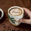 Funny Hand Painted Palm Tree Camel Ceramic Coffee Cup 230ML Novelty Mug for Cappuccino Latte Espresso
