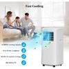 Портативный кондиционер 8000 BTU 3-в-1 Тихий блок переменного тока с вентилятором, осушителем, Wi-Fi