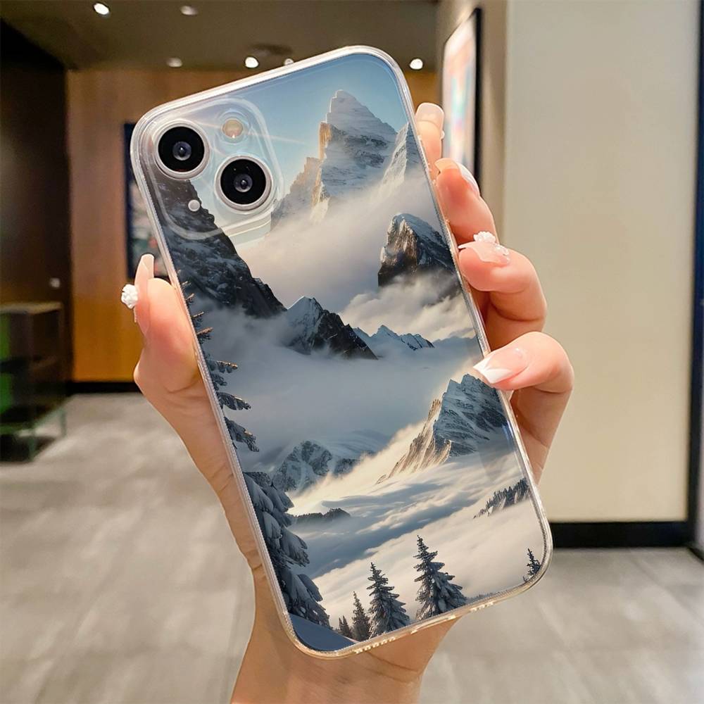 Священная гора Эверест Чехол для телефона для iPhone 17 16e 16 15 14 13 12 11mini Pro Max X XR XSMAX 8 7 Air Plus Мягкий чехол