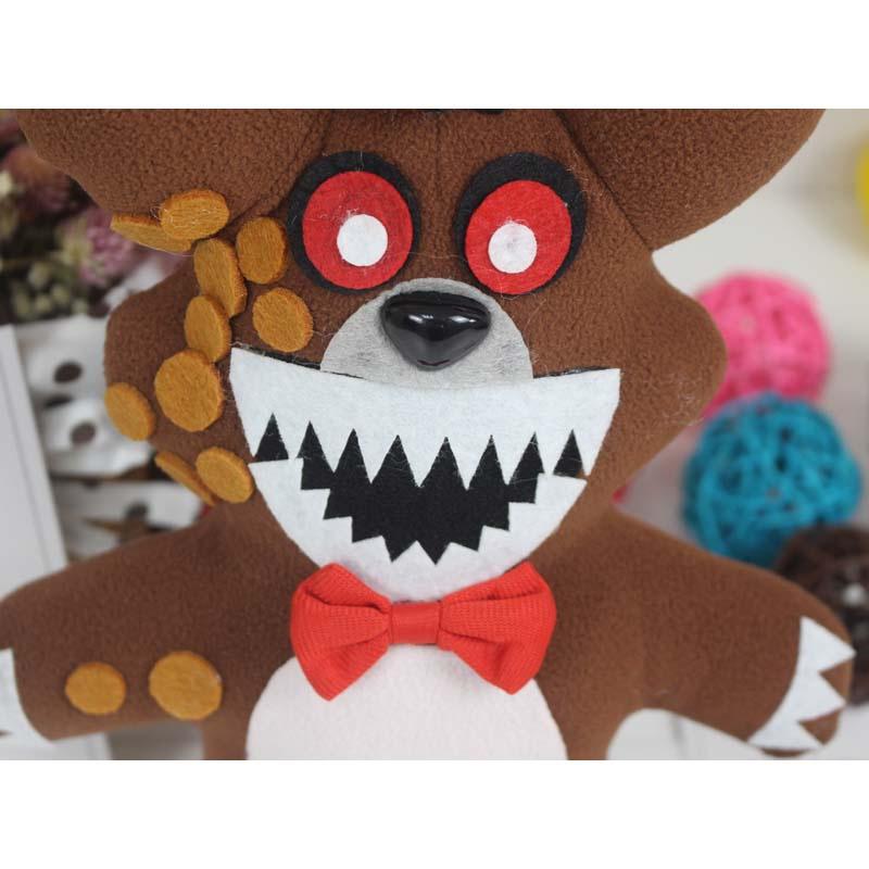 Плюшевая игрушка Fnaf Five Nights At Freddy's Мягкий фиолетовый коричневый черный медведь Рождественский подарок