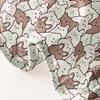 1 Teddy Bear Patterned Frosted Bedsheet, Bedroom Printed Bedspread, Bedding (Excluding Pillowcases)