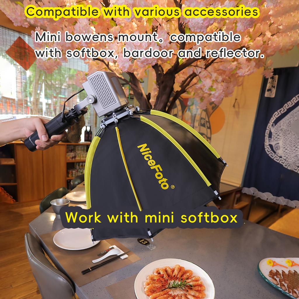 NiceFoto AR-600A Двухцветный портативный светодиодный видеосвет 50 Вт заполняющий свет для фотосъемки 2700K-6500K COB