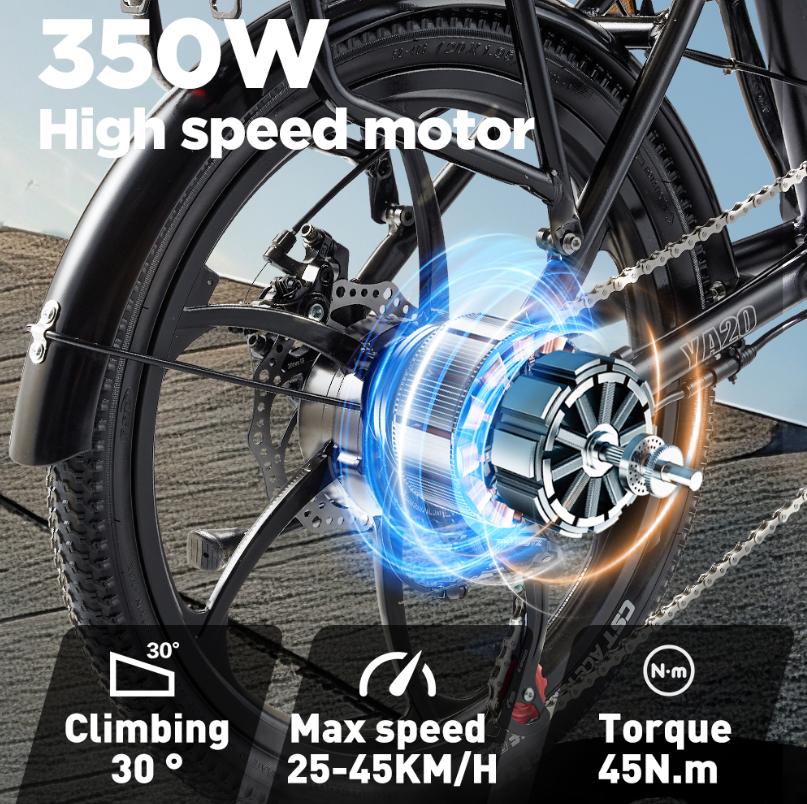 Ebike 2025 new RANDRIDE YA20 350W 48V 12.8AH.CST foldable mountain off-road urban electric bicycle