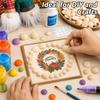 200/100 шт. Полукруглые деревянные бусины для украшений, рождественских поделок, декора, DIY, скрапбукинга, ручной работы, деревянные полусферы, аксессуары