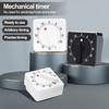 Mechanical Kitchen Timer Square 60 Minute Portable Battery-free Timer for Cooking