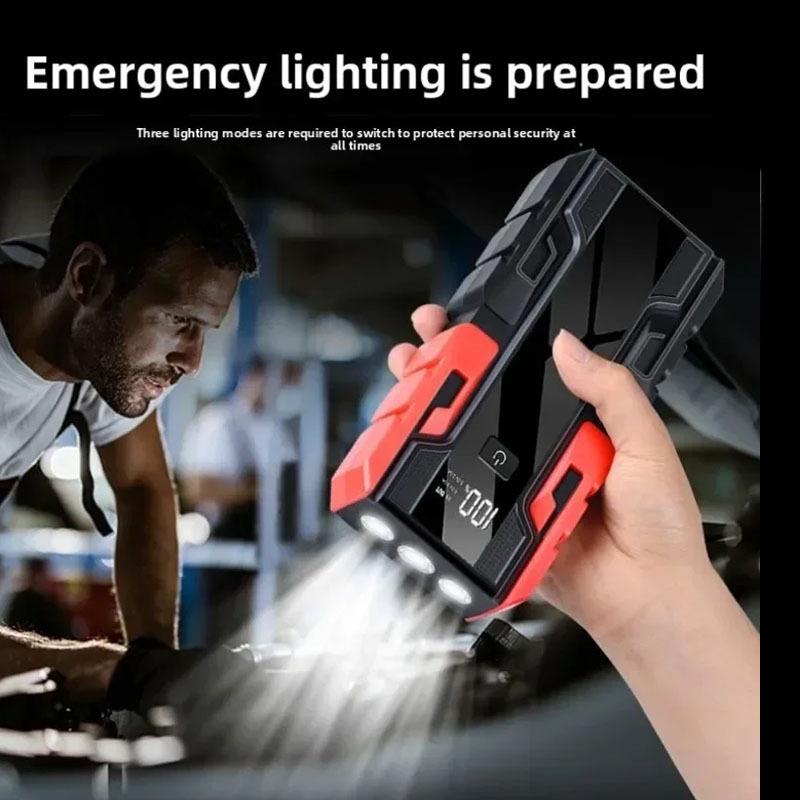 Car Jump Starter with 150PSI Air Pump, Portable Power Bank, LED Light and Auto Emergency Booster