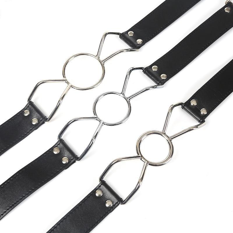Metal Open Mouth Ring Gag Kink Fetish Restraints Gags