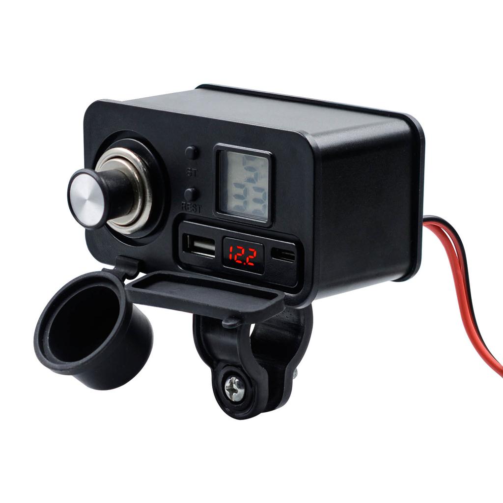 Зарядное устройство для мотоцикла USB, многофункциональное водонепроницаемое зарядное устройство для розетки мотоцикла, зарядное устройство для мобильного телефона, адаптер питания для мобильного телефона, алюминиевый сплав