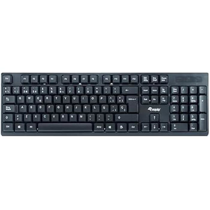 Clavier Et Souris Sans Fil - Equip - Espagnol - Noir - Récepteur USB - Technologie Sans Fil