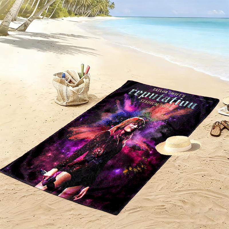 Swift Singer Print Beach Towel, Large Soft Quick Dry Towel for Beach Camping Swimming