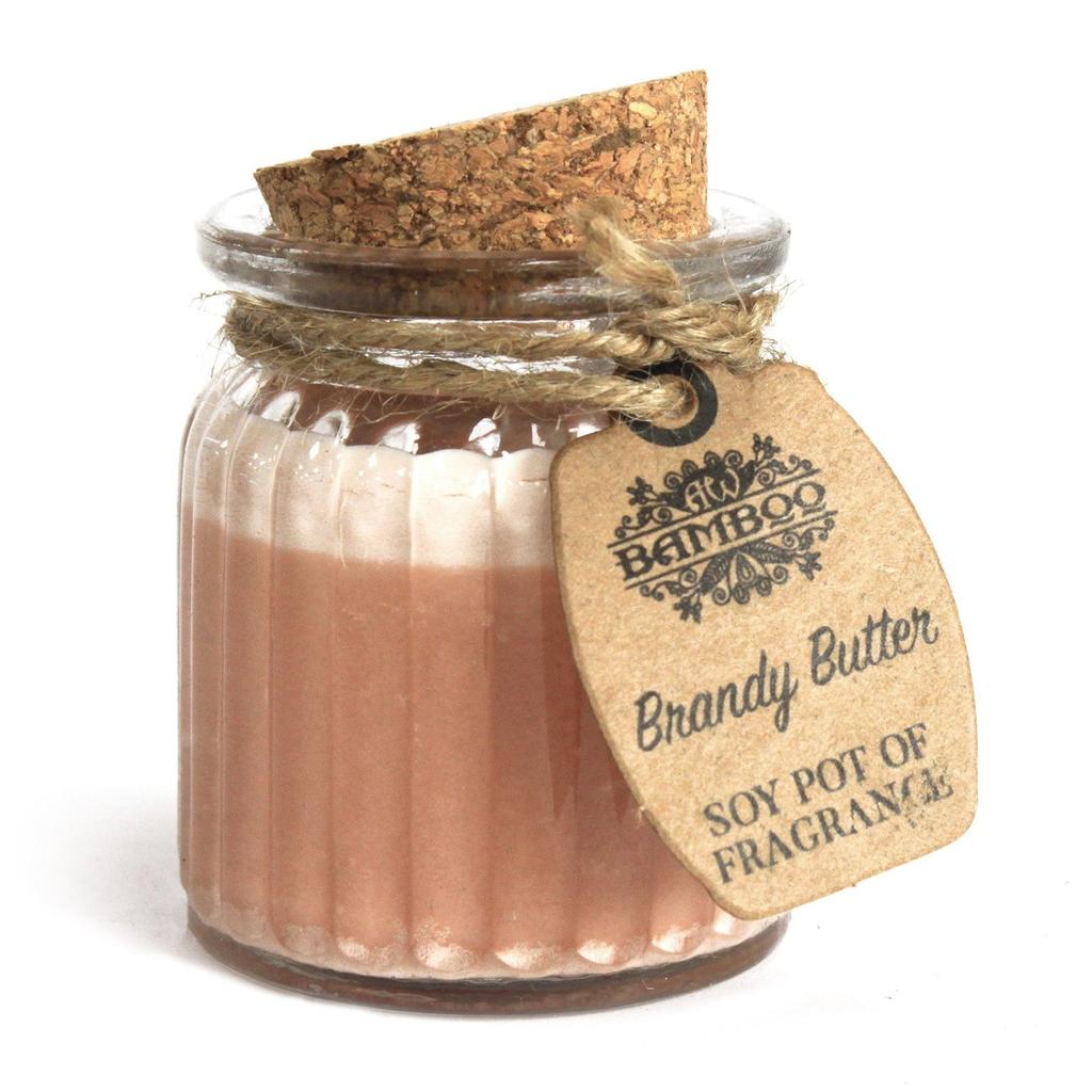 2x Soy Wax Jar Candles, Brandy Butter 2 Pack