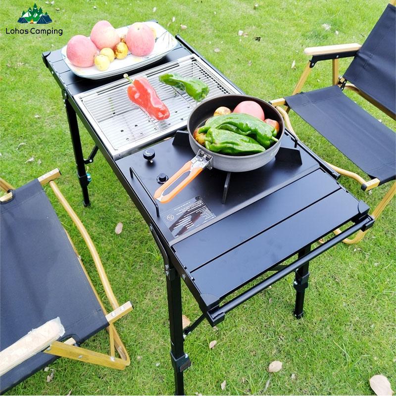 Lohascamping Портативный газовый IGT горелка настольная Мощная походная плита настольная Бутановая печь плоская Складная газовая печь igt настольная