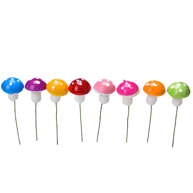 Мини-цветной грибной садовый декор, мини-цветочный горшок, кукольный домик для феи своими руками