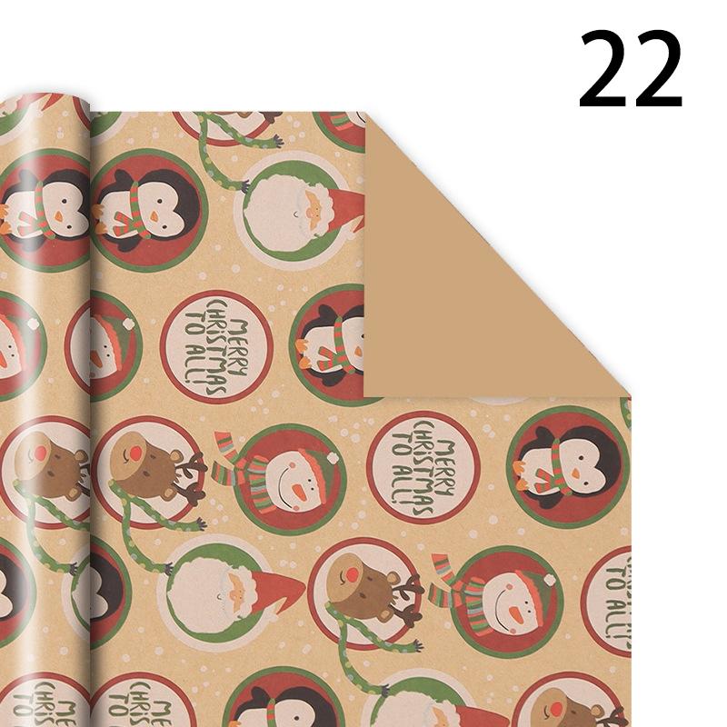 76x50cm Christmas Gift Wrapping Paper Birthday Party Wedding DIY Craft Paper Xmas Tree Snowflake Print Gift Box Packaging Papers