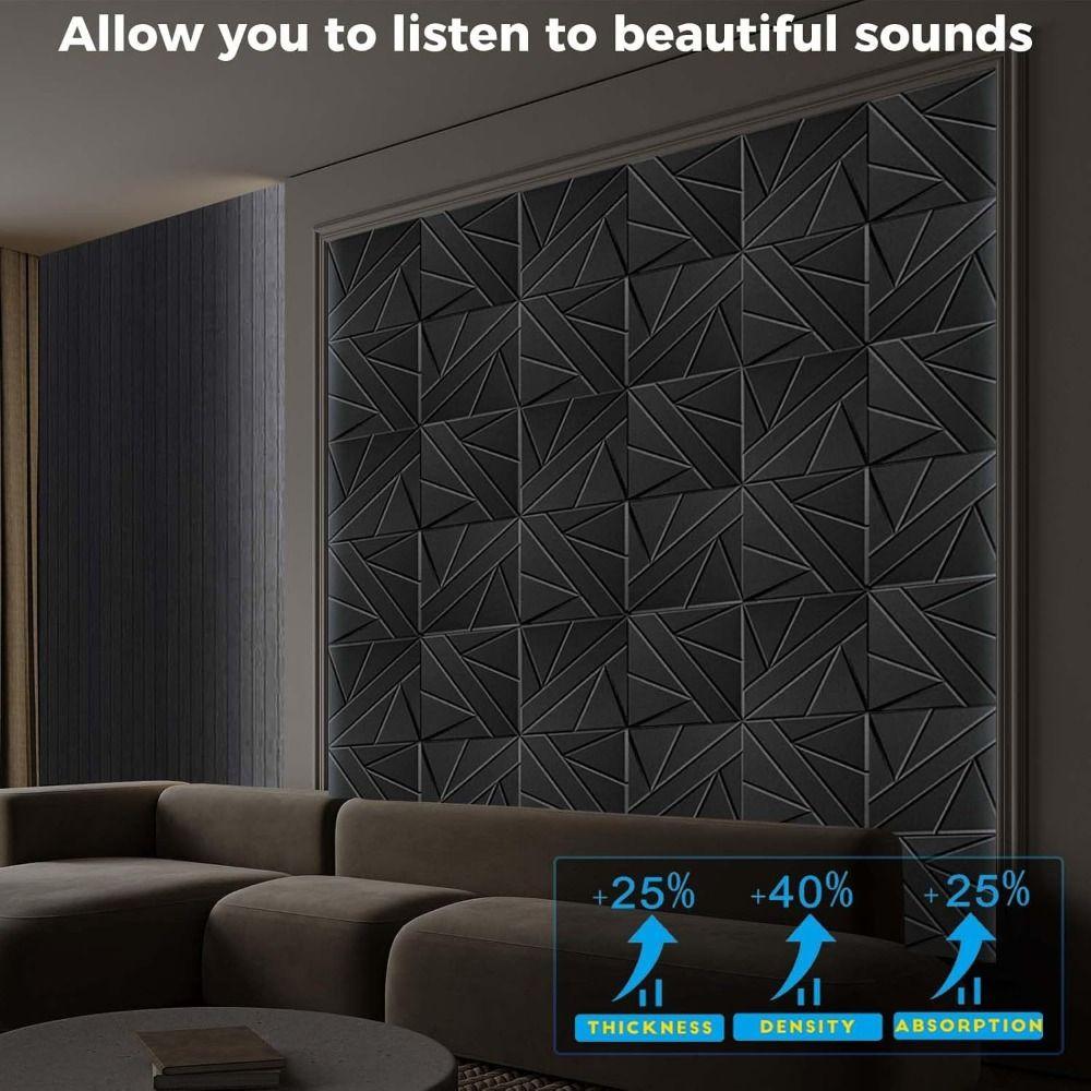 Square Shape Soundproof Panels High Density Felt Panels Wall Stickers Recording Studio