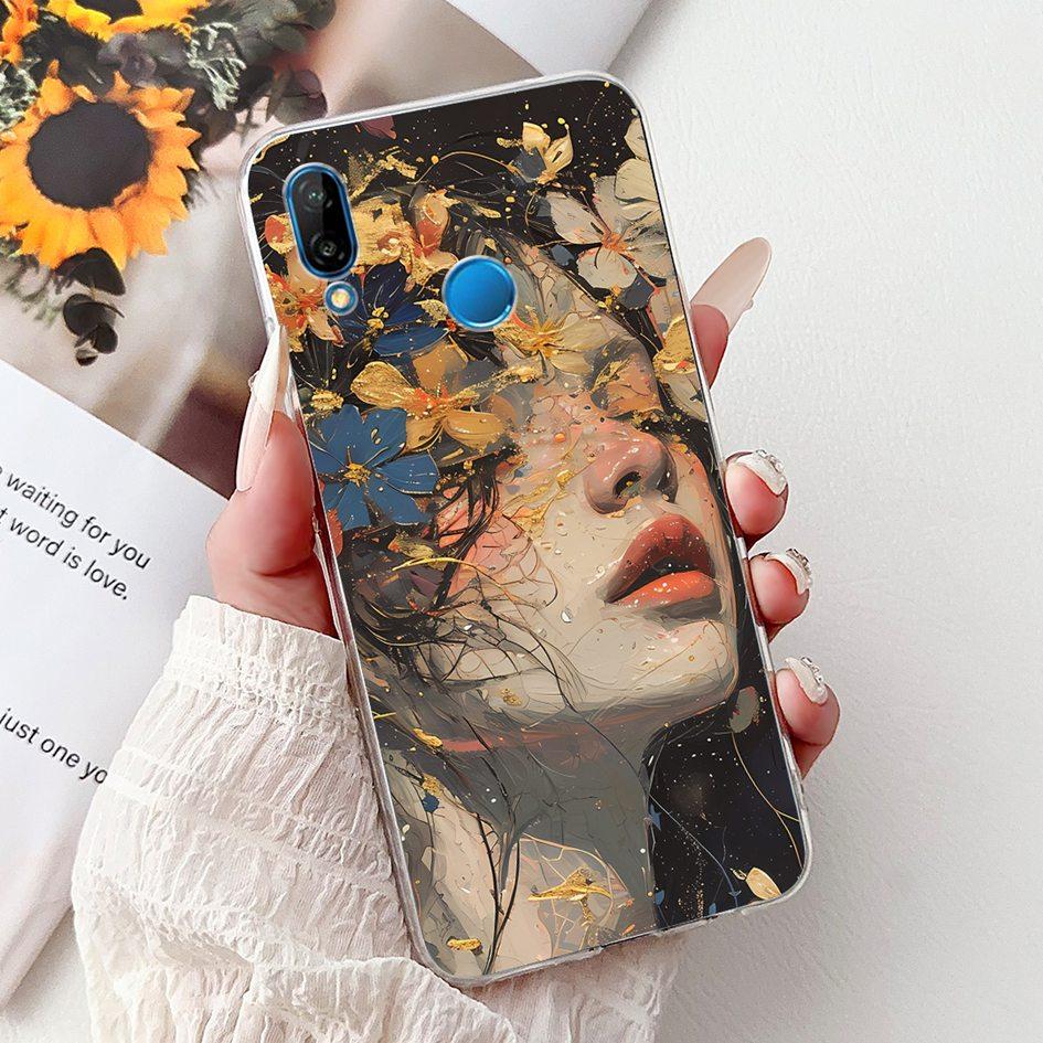Case For Huawei P20 Lite Cover ANE-LX1 ANE-LX2 ANE-LX3 New Fashion Butterfly Soft Silicon Cover For Huawei P20Lite Nova 3e Funda