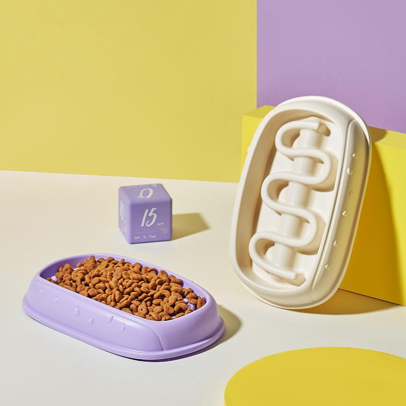 Миска для медленной еды для собак Миска для медленной еды для домашних животных с защитой от удушья Миска для медленной еды для домашних животных с защитой от скольжения и ударов Миска для кошачьего корма Новая миска для собак Миска для кошек