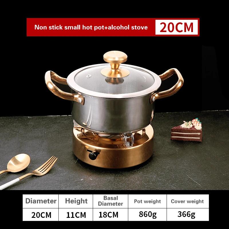 Кастрюля для ополаскивания индукционной плиты Кастрюля для супа с двойным дном Кастрюля для супа из утолщенной нержавеющей стали Корейская сотовая антипригарная кастрюля для жарки