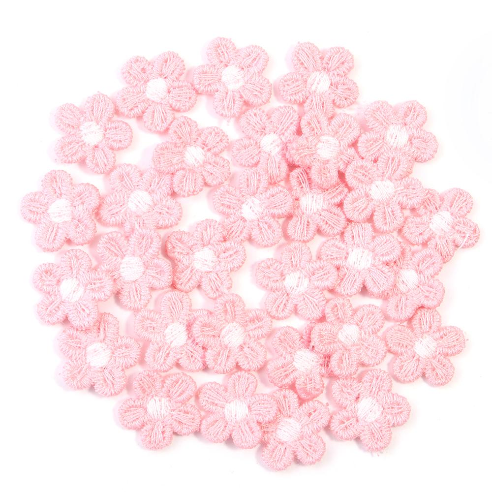 30/60Pcs 1.5cm Lace Flower Embroid Patches for Wedding Handmade Decor Clothing Sewing Colorful Flower Appliques