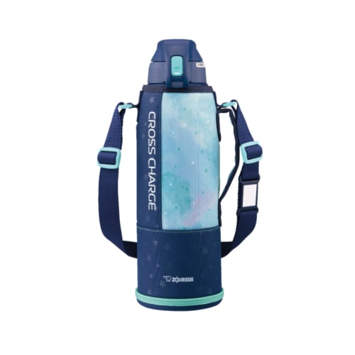 ZOJIRUSHI Zojirushi Water Bottle Direct Drinking Sports Type Stainless Steel Cool Bottle 1.5L Navy Mint SD-FB15-AG