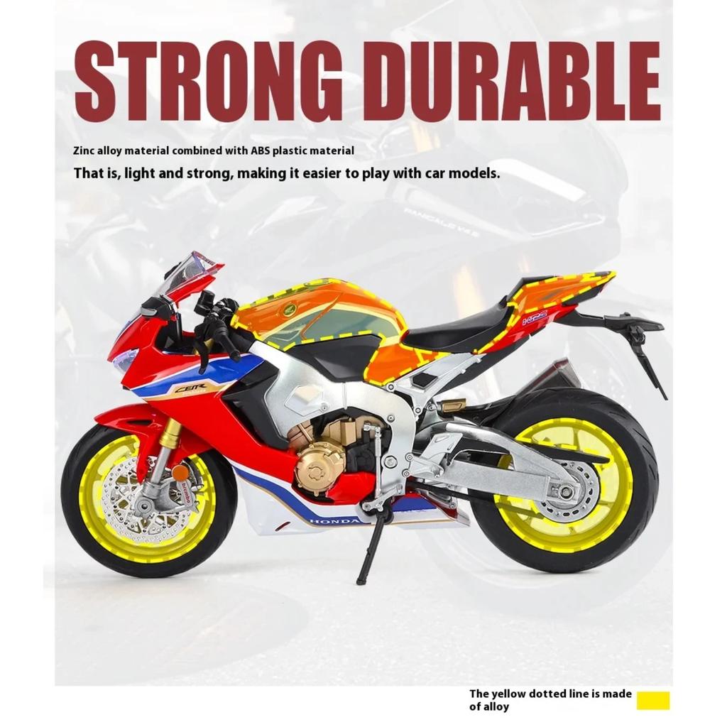 New 1/9 Honda CBR1000RR Alloy Die Cast Motorcycle Model Vehicle Collection Sound and Light Off Road Autocycle Toys Car