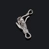 Stainless Steel Hand-Shape Toggle Connectors DIY Jewelry Making Bracelet Clasps Bulk Accessories