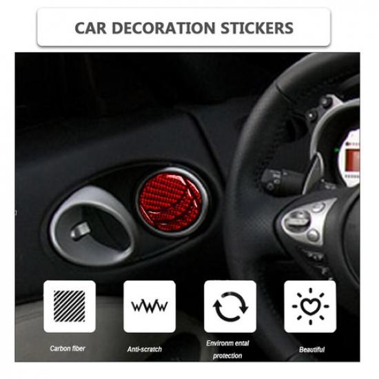 10 шт. Красная накладка на вентиляционное отверстие салона из углеродного волокна для Nissan 350Z