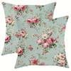 pc French Country Peony Floral Throw Pillow Cover D DoubleSide Print Polyester Cushion Case for Home Sofa Car Bedroom Decor
