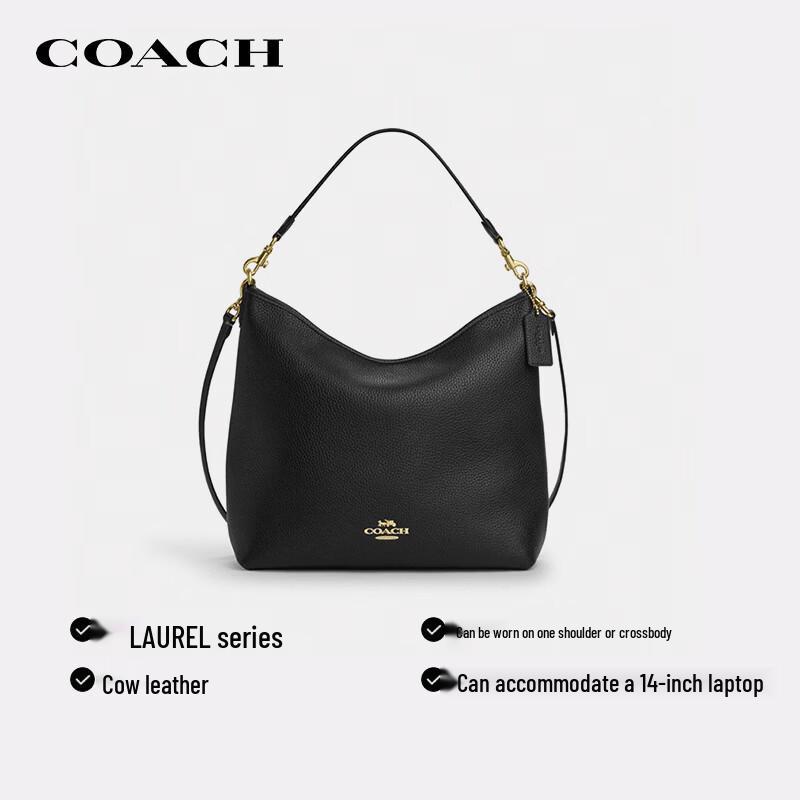 COACH Laurel Large Leather Hobo Shoulder Bag