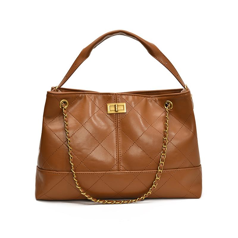 Сумка-цепочка ромбовидной формы женская 2025 новая модная универсальная сумка на плечо большой вместимости ручная сумка кроссбоди сумка-ведро