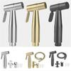 Gold Brushed Toilet Cleaning Bidet Spray Gun Wc Shower Head Douche Handheld Hose Sanitary Wall Holder Bathroom