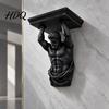 Настенная полка-витрина в классическом стиле, 3D-печатная скульптура Геракла, полка, ретро-полка для акцента в гостиной, органайзер с текстурой камня