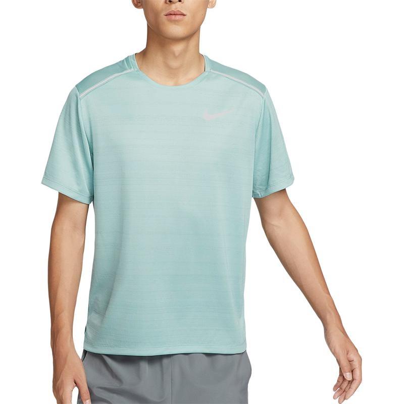Nike T Shirts Men's Olive Green Crew Neck Moderate AJ7566-309
