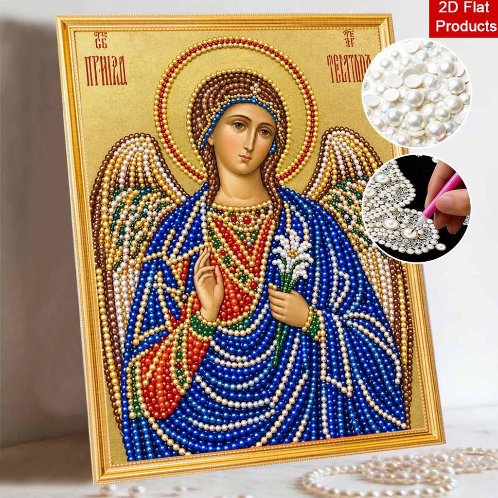 DIY 3D Pearl Diamond Painting Art Set Angel Religious Home Decor Art Set Wall Art