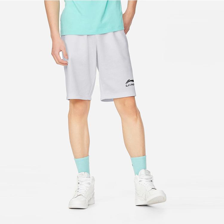 Li Ning Plain легкие быстросохнущие дышащие спортивные тренировочные шорты мужские шорты серые AKSS455-1
