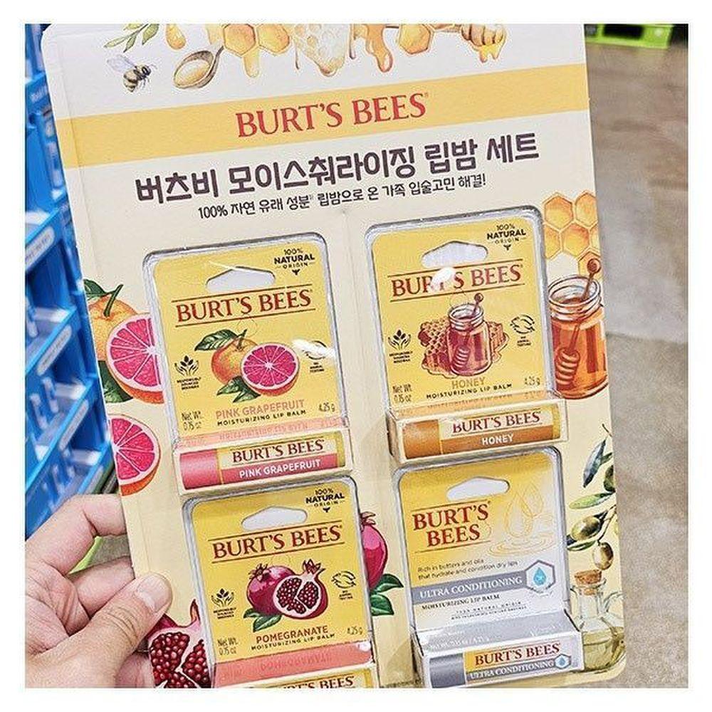 Burt's Bees Moisturizing Lip Balm Set 4.25g X 4