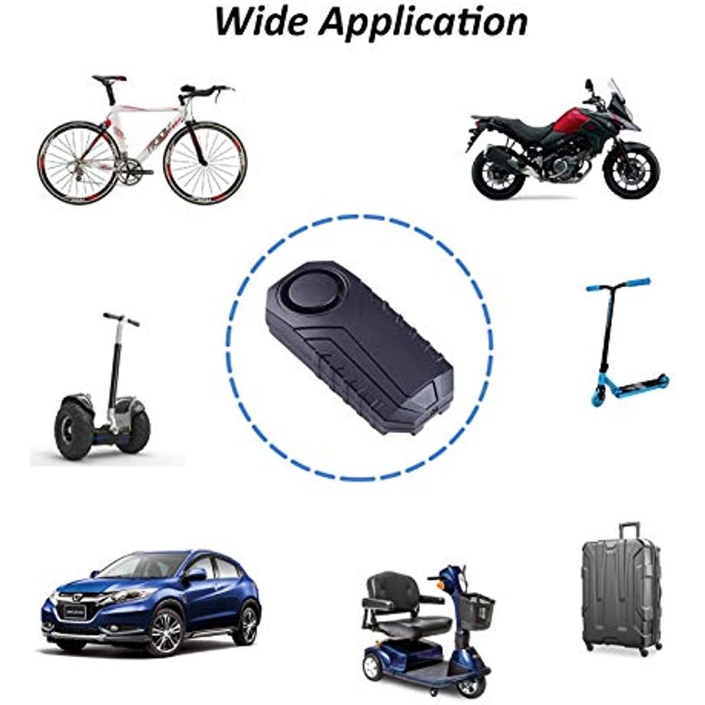 Беспроводная сигнализация для мотоцикла, противоугонная сигнализация с дистанционным управлением, IP55, водонепроницаемая, 113 дБ, супер громкая (черный)