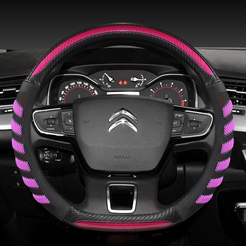 Car Steering Wheel Cover For Citroen C4 Cactus C3-XR Spacetourer 2017 2018 - C4 2010 2011 - D Type Steering