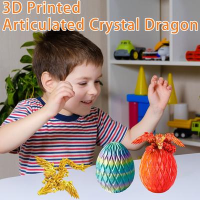 Таинственный дракон в костюме-яйце, 3D-печатный дракон с яйцом, Полностью шарнирно-сочлененный гибкий дракон с яйцами, 3D-печатная подарочная игрушка