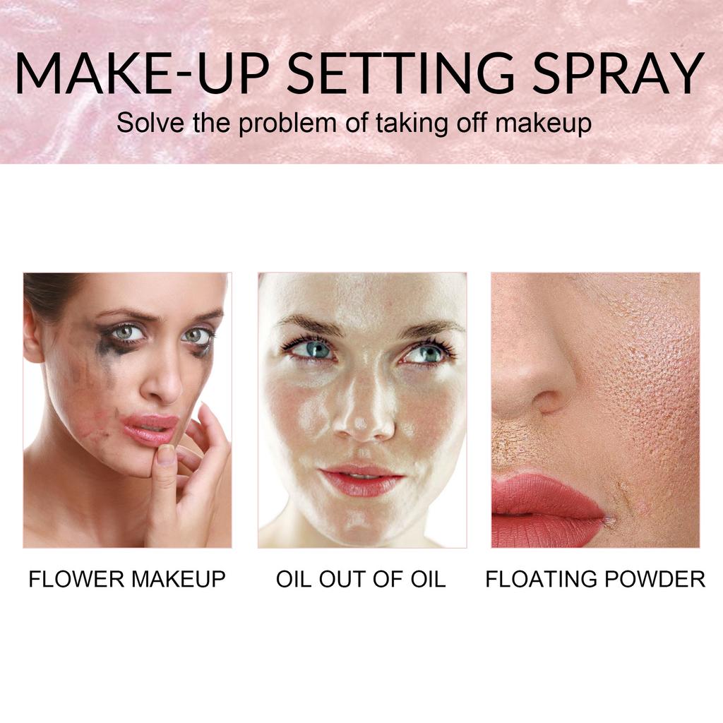 EELHOE Спрей для настройки макияжа Увлажняющий лосьон Увлажняющий контроль жирности Стойкий макияж Натуральный матовый Освежающий быстродействующий фиксатор Косметика