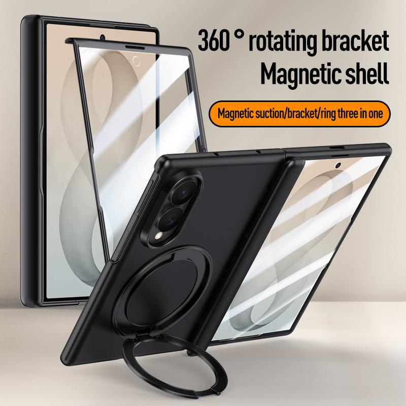 Защитный складной чехол-книжка для Samsung Galaxy Z Fold8 Fold 8 Ultra Fold7 Fold 7 6 4 5 3 Fold6 Fold5 Чехол-пленка из закаленного стекла