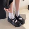 Retro French Shallow Mouth Flat Sole Shoes Women's 2025 New Summer Bow Ballet Style with Skirt Mary Jane Shoes