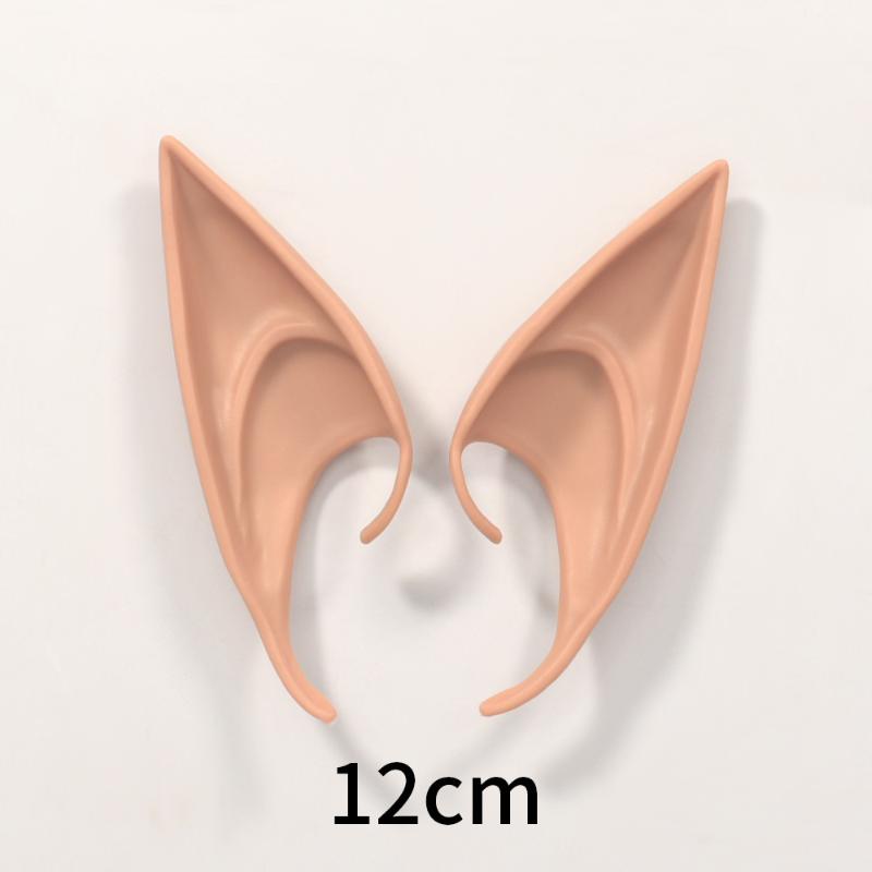Non Toxic Realistic Soft Latex Elf Ears Vampire Fangs Easy to Clean for Halloween Masquerade Cosplay Props
