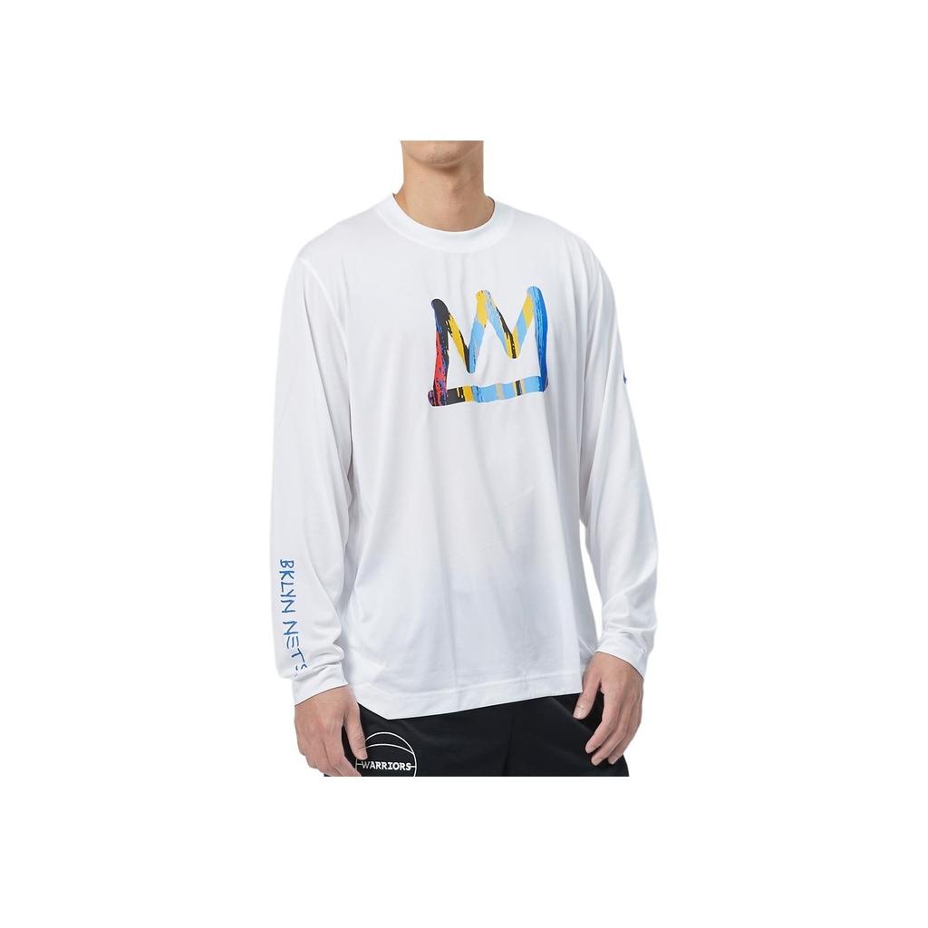 Nike Футболка с длинным рукавом и принтом в виде букв, мужские топы, белые DR2182-100