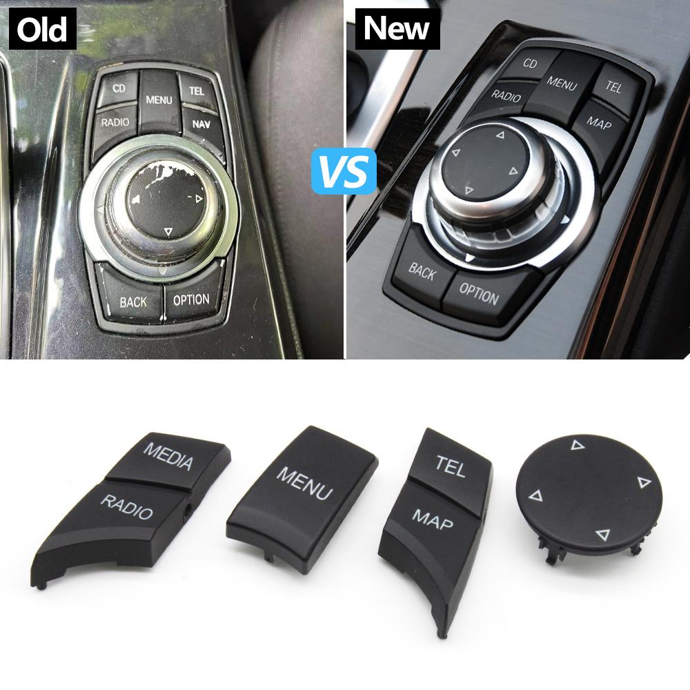 Car Central Console CIC Multi-Media Control Button Cover For BMW 1 2 3 4 5 6 7 X3 X4 X5 X6 Series F30 F31 F10 F11 F06 F25