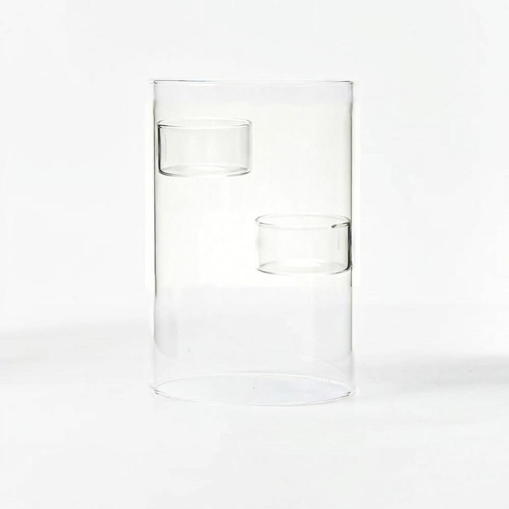 Romantic Glass Tealight Candle Holder Transparent Candle Cup Aromatherapy Holder Anniversary