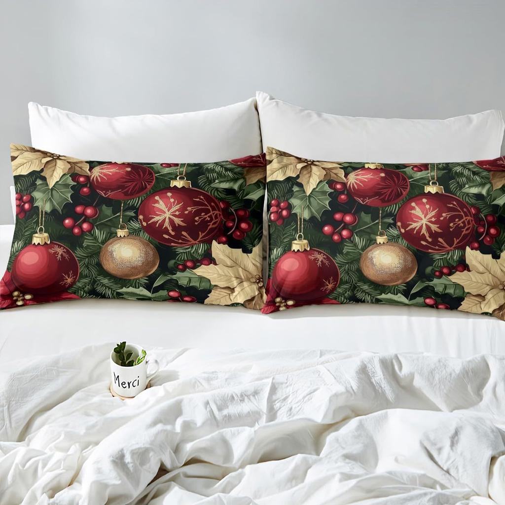 Christmas-themed Down Comforter Set Bedding Set 3-piece Duvet Cover Set