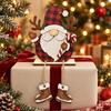 Festive Indoor Room Ornaments Christmas Gnome Wooden Ornament, 2D Tomte Santa Figurine with Hanging Boots, Tree Holiday Shelf Sitter for Mantel