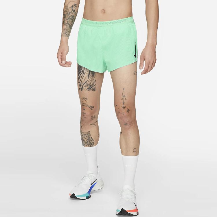 Nike Мужские дышащие шорты для бега Aeroswift 2 дюйма, зеленые CJ7838-342