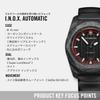 Victorinox ИНОКС. Автоматические наручные часы Ограниченная серия Красный и черный циферблат с черным резиновым ремешком Корпус из углеродного композита Набор мультитулов Ремешок